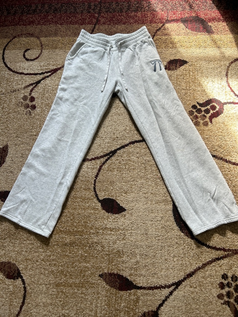 Hollister Light Gray Drawstring Sweatpants